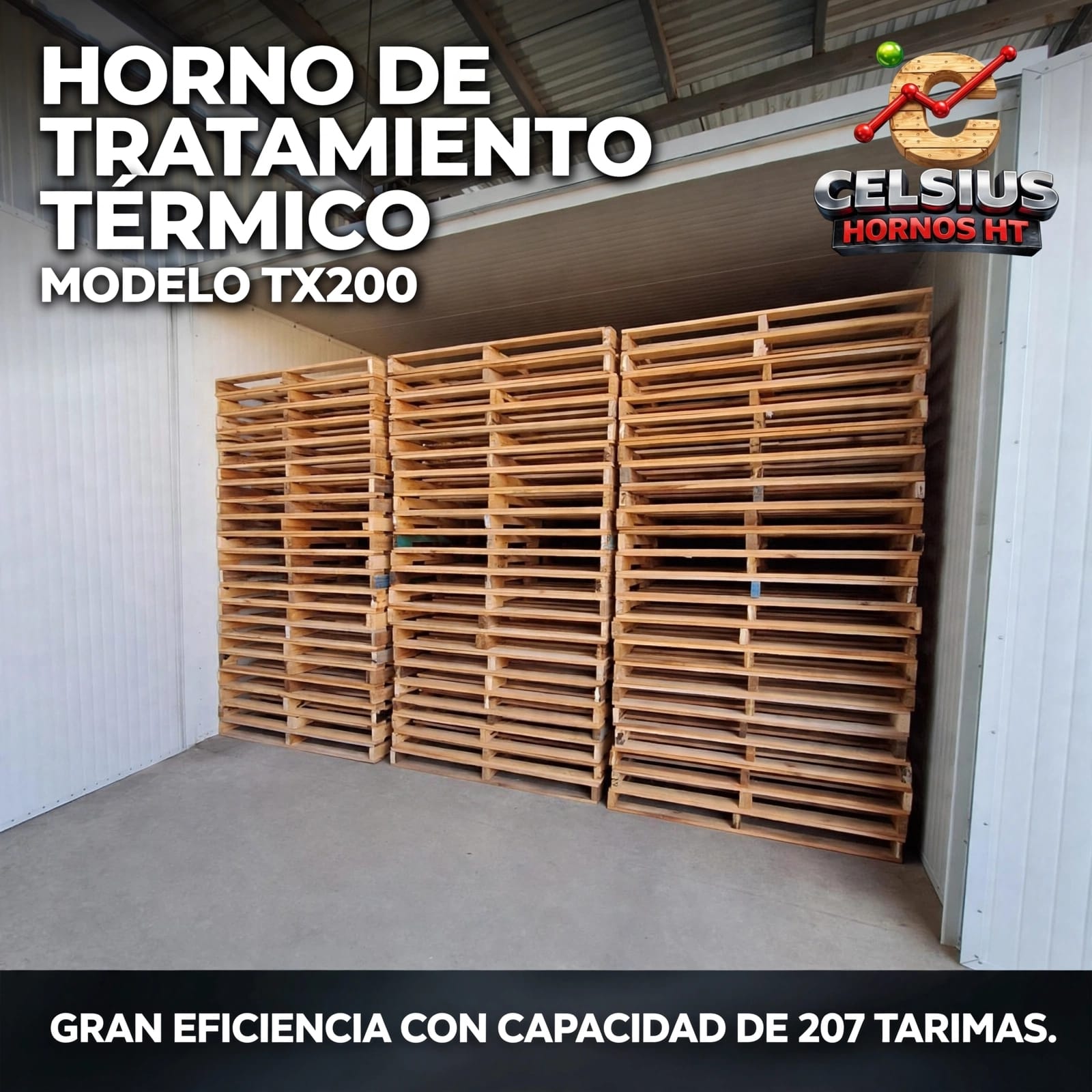 Horno para tarimas TX3 vista exterior