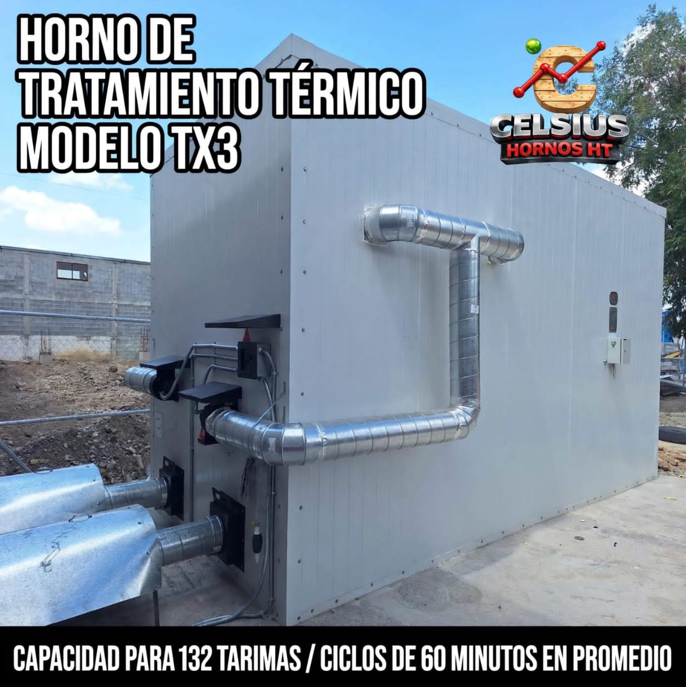Horno para tarimas TX3 vista exterior
